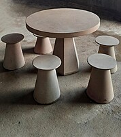 Table with Plain Seats