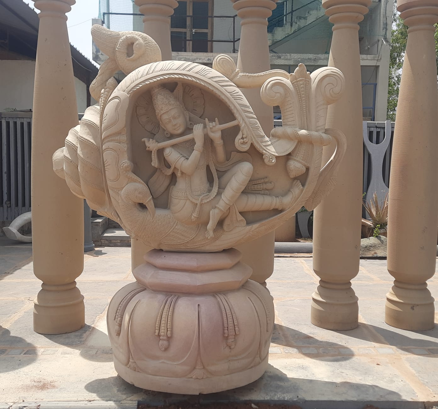 Krishna in Conch 6ft